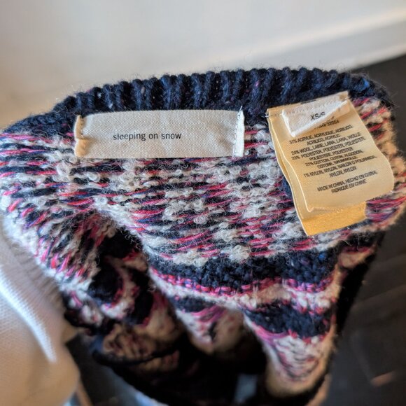 anthropologie sleeping on snow wool fair isle poncho sweater (XS/S) - Picture 6 of 6